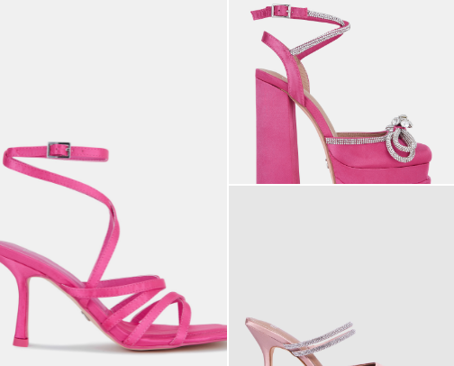 Pink heels for all occasions cover photo collage