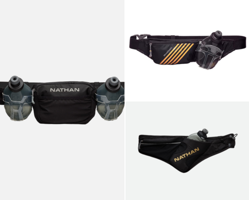 Running Hydration Belts for Water Bottles and Phone Storage cover photo collage