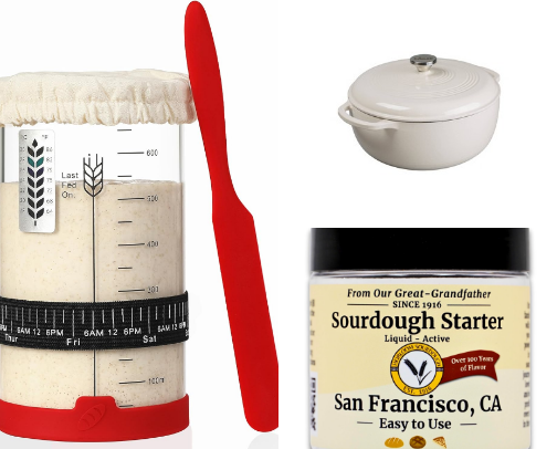 Sourdough success tools cover photo collage