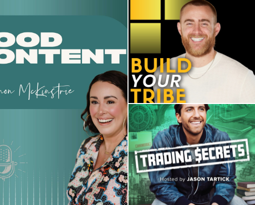 Podcasts I Listen to on the regular cover photo collage