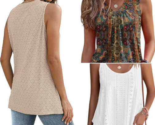 Eyelet Tank Tops That Are Sweet and Summer-Ready cover photo collage