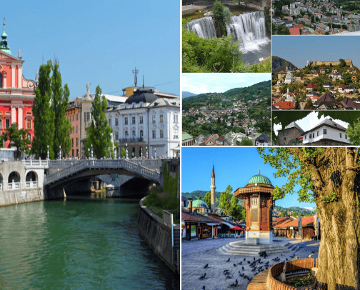 Travel in Europe cover photo collage