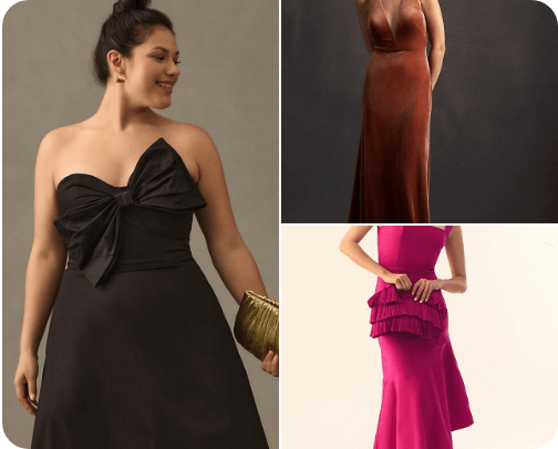 dreamy wedding guest dresses cover photo collage