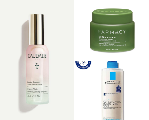 Acne prone skincare recs🫧 cover photo collage