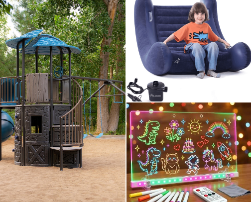 Kids 4-9 gift guide cover photo collage