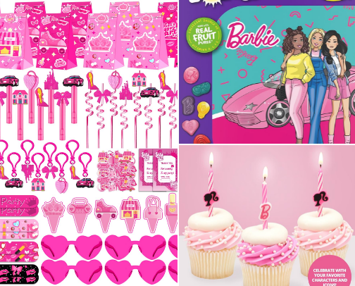 Barbie party must haves cover photo collage