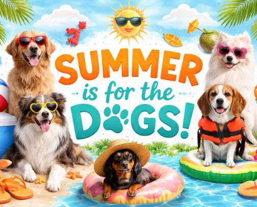 Summer Is For The Dogs cover photo collage