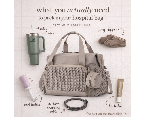 What you actually need to pack for your hospital bag (delivery edition) cover photo collage