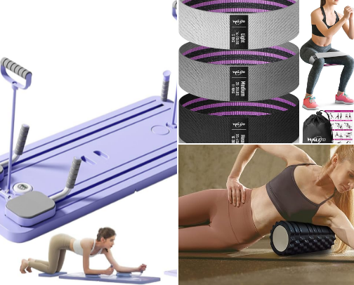 Home Workout Essentials 🏋️‍♀️ cover photo collage