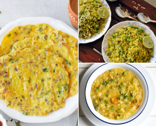 Top Indian Tasy Breakfasts cover photo collage
