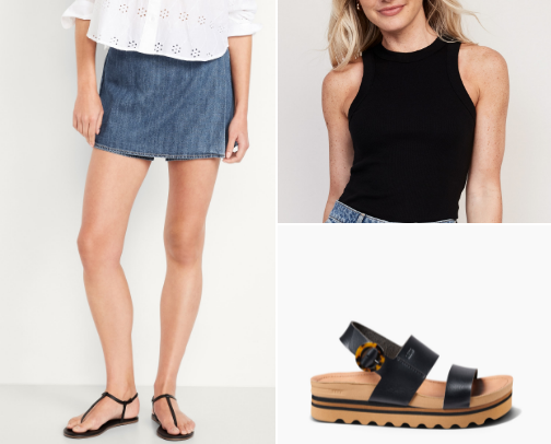 ☀️ summer faves - sandals, skorts, and tops cover photo collage