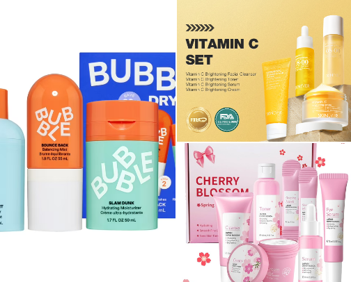 Beauty product cover photo collage
