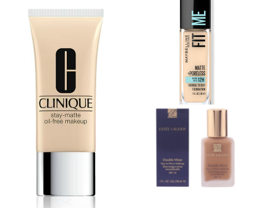 Foundations for oily skin cover photo collage