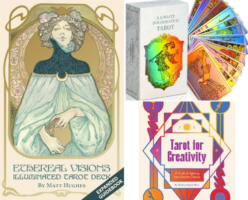 AESTHETIC AND HEALING DIVINATION: THE TAROTS I LOVE cover photo collage