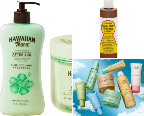 tanning cover photo collage