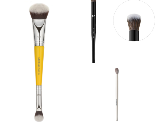 Makeup Brushes in my professional collection cover photo collage
