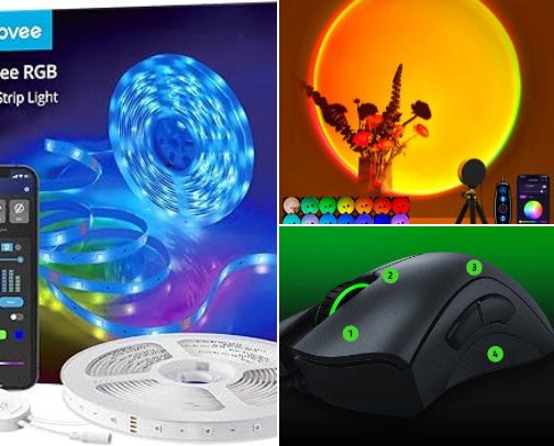 Aesthetic Gaming & Room Setup Essentials 🎮✨ cover photo collage