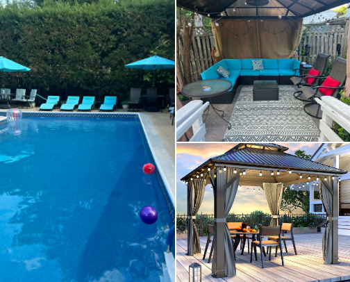 ⭐Make your backyard a private resort cover photo collage