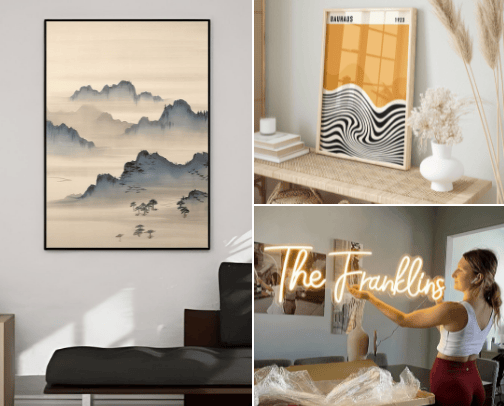 minimalist wall art cover photo collage