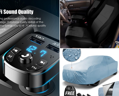 Car Accessories / Auto Products cover photo collage