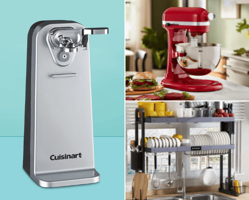 Kitchen gadgets cover photo collage