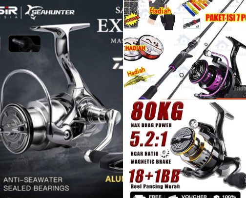 PREMIUM FISHING ROD. cover photo collage