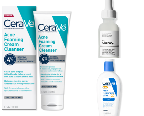 Skincare for Acne-Prone Skin cover photo collage