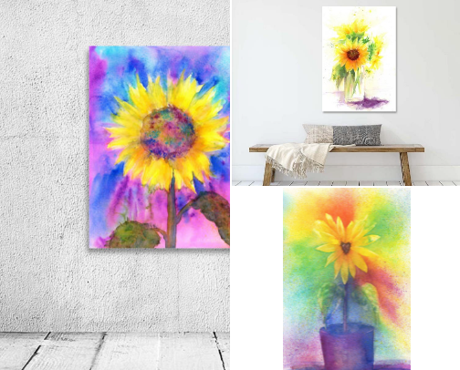 Let the sunshine in - enjoy beautiful sunflowers! cover photo collage