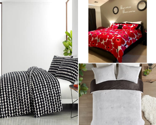 "Luxury Comforter Sets, You Deserve it!" cover photo collage