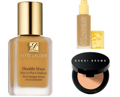 foundation for oily skin and concealers cover photo collage