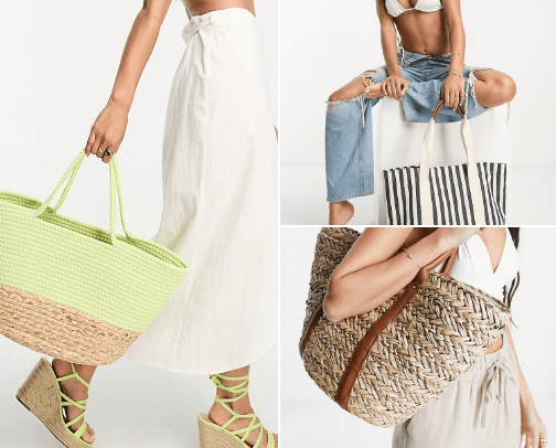 Beach bags from ASOS🌴 cover photo collage
