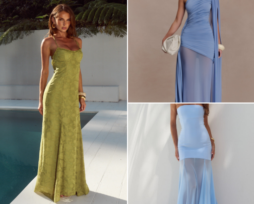 Show Stopping Formal Wedding Guest Dresses cover photo collage
