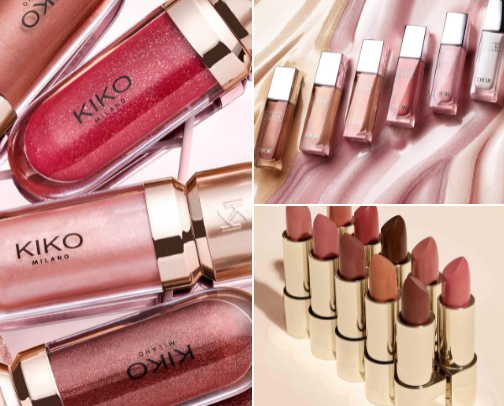 Makeup brands: NYX, KIKO, DIOR, CHARLOTTE TILBURY cover photo collage