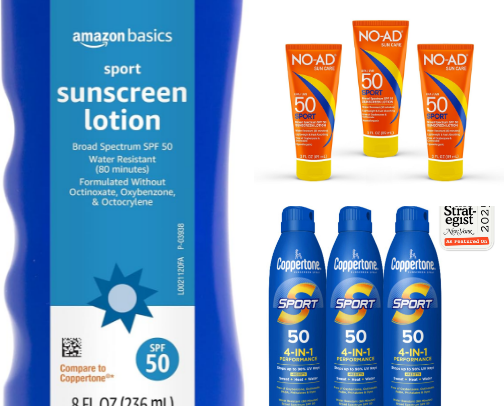 Top 10 Sport Sunscreen Lotions SPF 50 cover photo collage