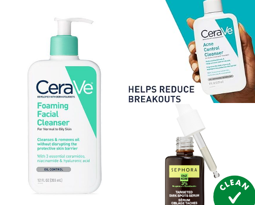Favourite Skincare Products cover photo collage