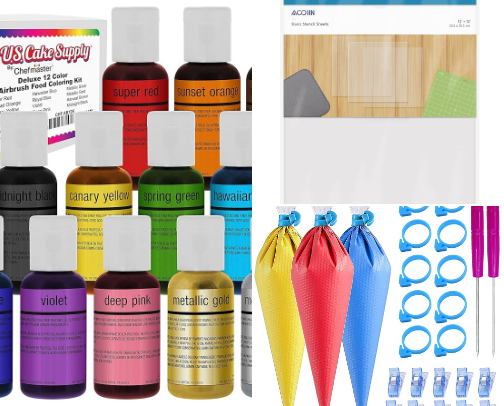 Baking supplies - cookies and cakes cover photo collage