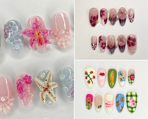 custom beautiful press on nails cover photo collage