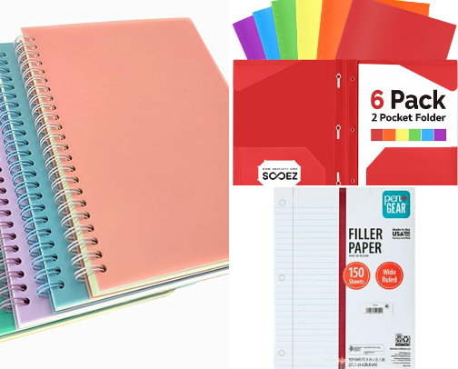 Back to school supplies cover photo collage