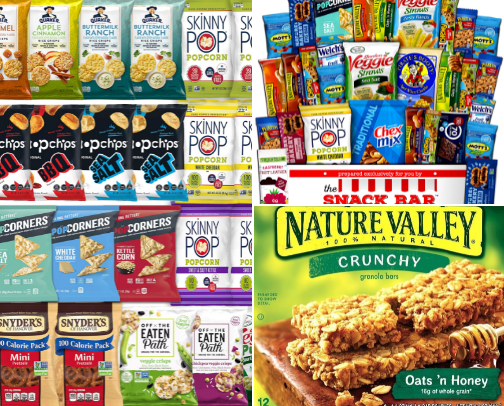 Healthy snacks cover photo collage