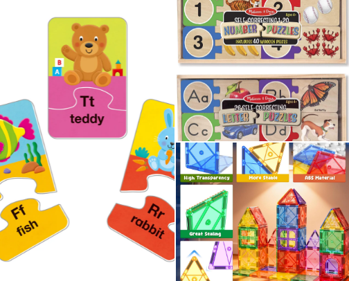 Educational Toys for Kids: Fun Learning Toys for Every Age cover photo collage