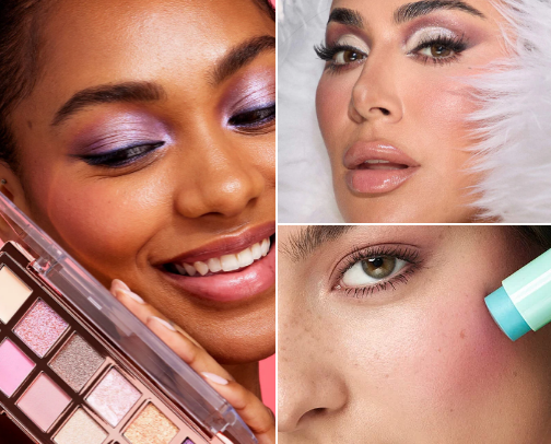 Beauty products🤍 cover photo collage