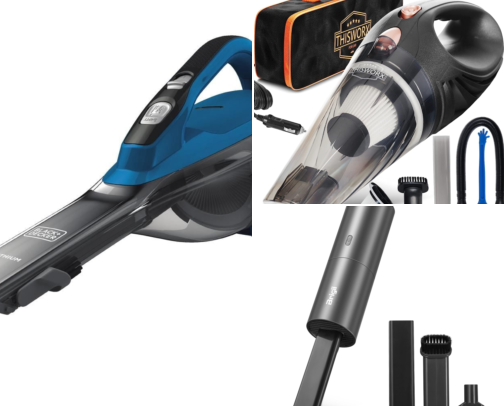 I Finally Found a Car Vacuum That Gets Crumbs From Between the Seats cover photo collage