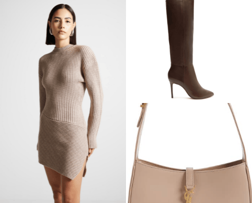 Fall Sweater Dress Outfit cover photo collage