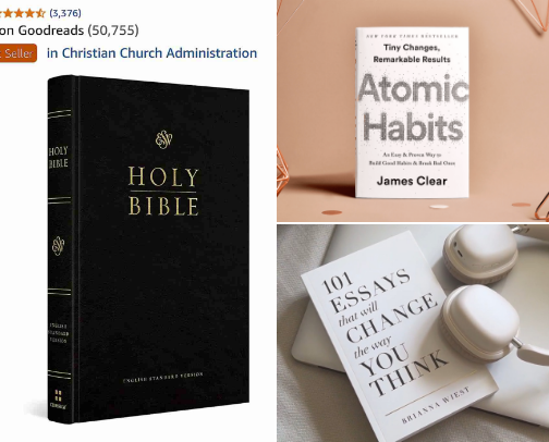 Life-Changing Books You’ll Wish You Read Sooner (All Available on Amazon) cover photo collage