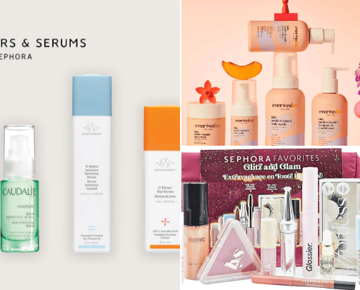 Skincare and Makeup cover photo collage