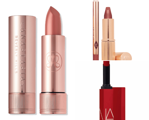 Lip makeup products cover photo collage