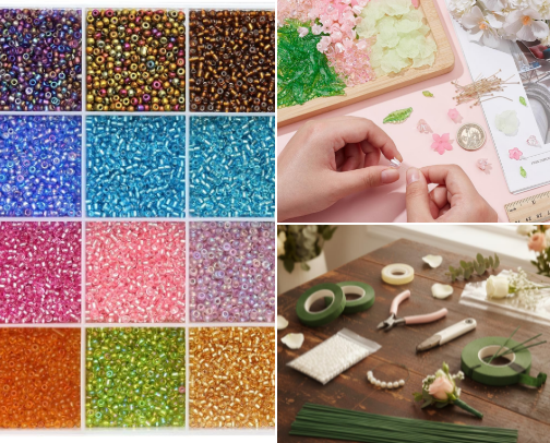 Beaded Flowers cover photo collage