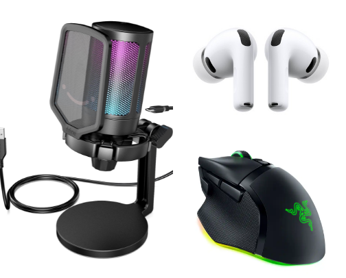 Best tech equipment! Can be used for gaming, work, and fun! cover photo collage