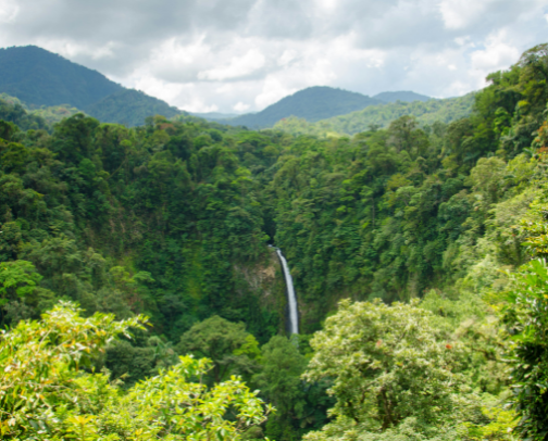 La Fortuna Waterfall - Arenal Volcano Costa Rica cover photo collage