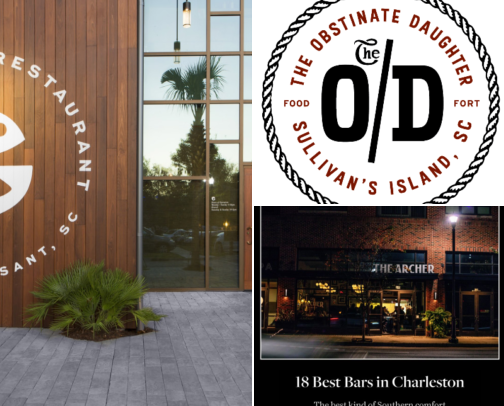 Places to Eat in Charleston and Mt Pleasant SC cover photo collage